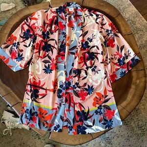 CAbi Blooming Blush Floral Kimono XS/S #5622